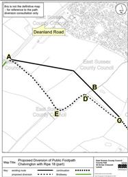 Application to divert part of public footpath Chalvington with Ripe 18